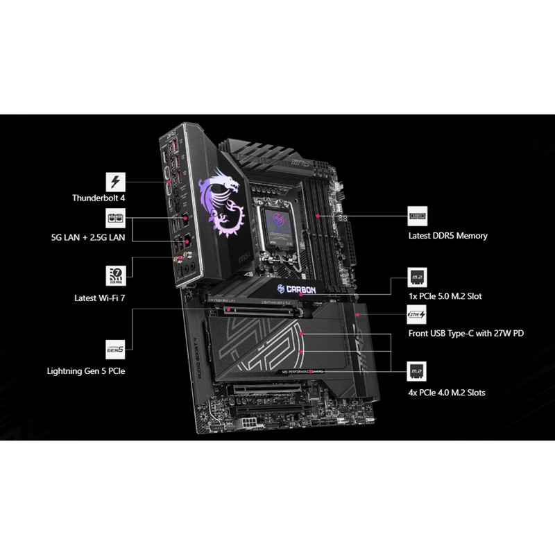 مادربرد ام اس آی مدل MPG Z890 CARBON WIFI
