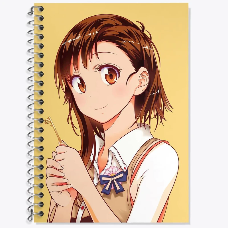 دفتر زبان 50 برگ خندالو مدل دو خط طرح اونودرا انیمه عشق دروغین کد 17129