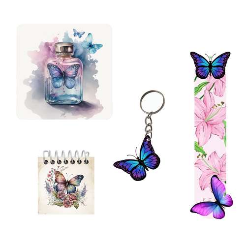 بسته لوازم التحریر مدل پروانه فانتزی مجموعه 4 عددی