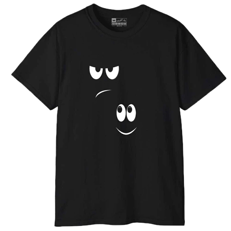 تی شرت آستین کوتاه مردانه پاد آفرین مدل اسپرت طرح ایموجی بامزه کد 1185