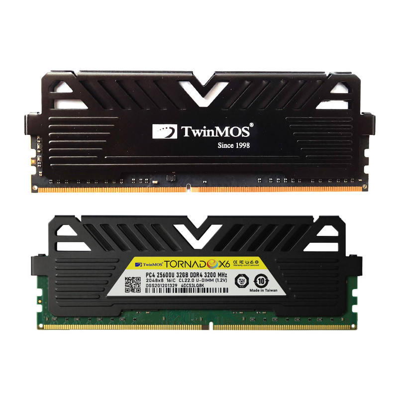 رم کامپیوتر DDR4 تک کاناله 3200 مگاهرتز تویین موس مدل TORNADO ظرفیت 8 گیگابایت مجموعه 2 عددی