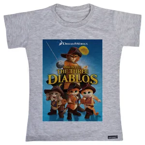 تی شرت آستین کوتاه پسرانه 27 مدل Puss in Boots Official کد MH915