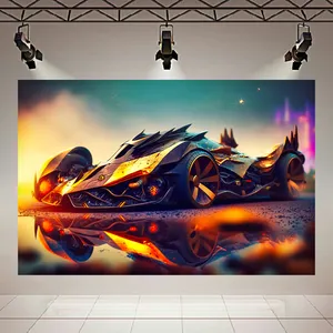 پوستر طرح خودروی اسپرت مدل آتشین کد PD131005