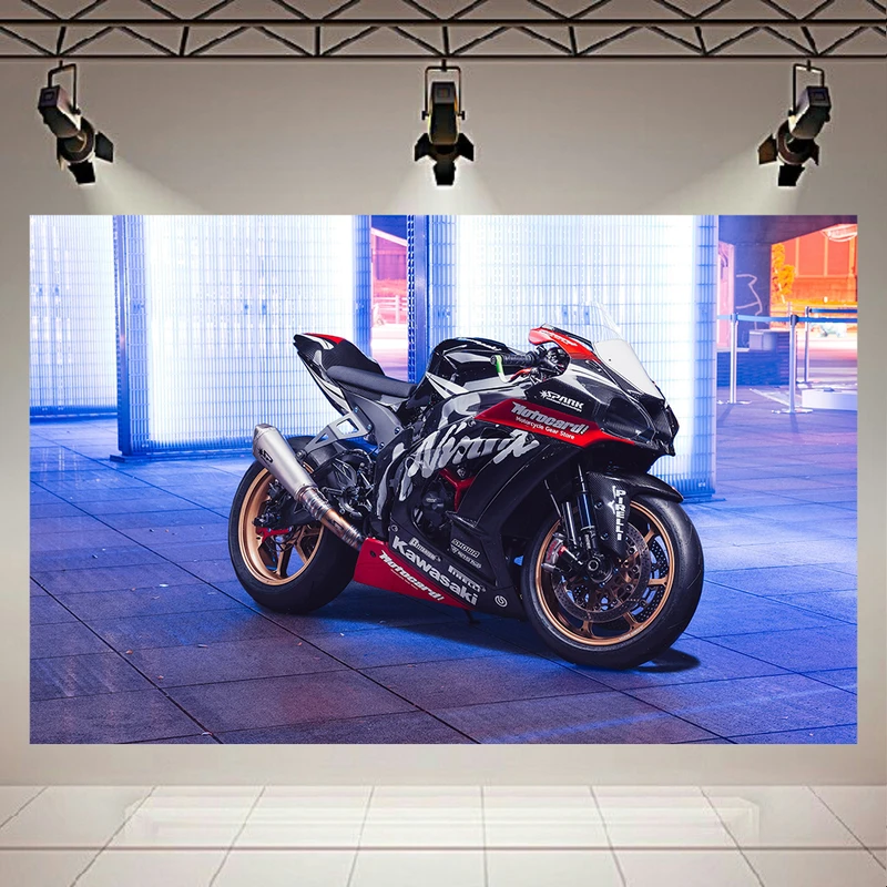 پوستر طرح موتور مدل Kawasaki Ninja zx-10r کد AR15300