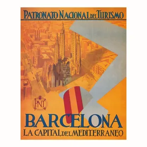 پوستر مدل شهر زیبای بارسلونا