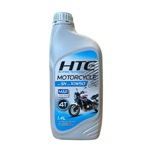 روغن موتور سیکلت تمام سنتتیک اچ تی سی اویل مدل SN 10W-50 حجم 1.3 لیتر