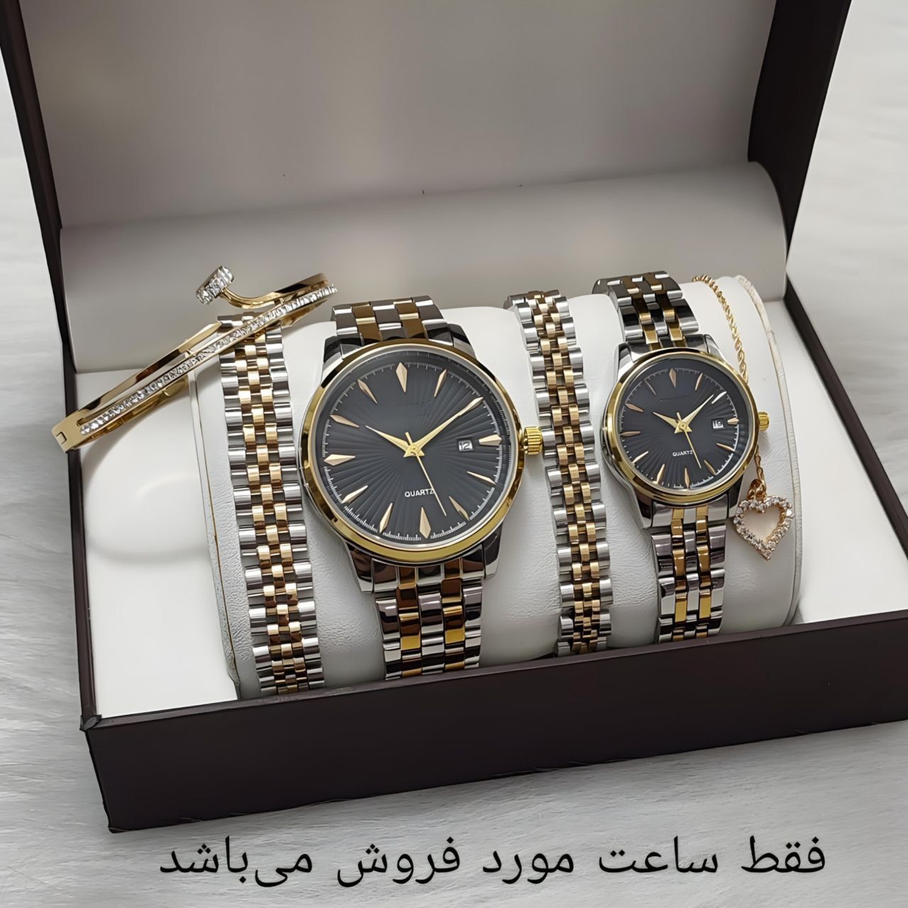 ست ساعت مچی عقربه ای  زنانه و مردانه مدل کلاسیک 04 -  - 3