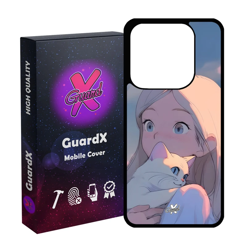 کاور گارد ایکس طرح دختر گربه مدل 10661 مناسب برای گوشی موبایل شیائومی Redmi Note 14 4G
