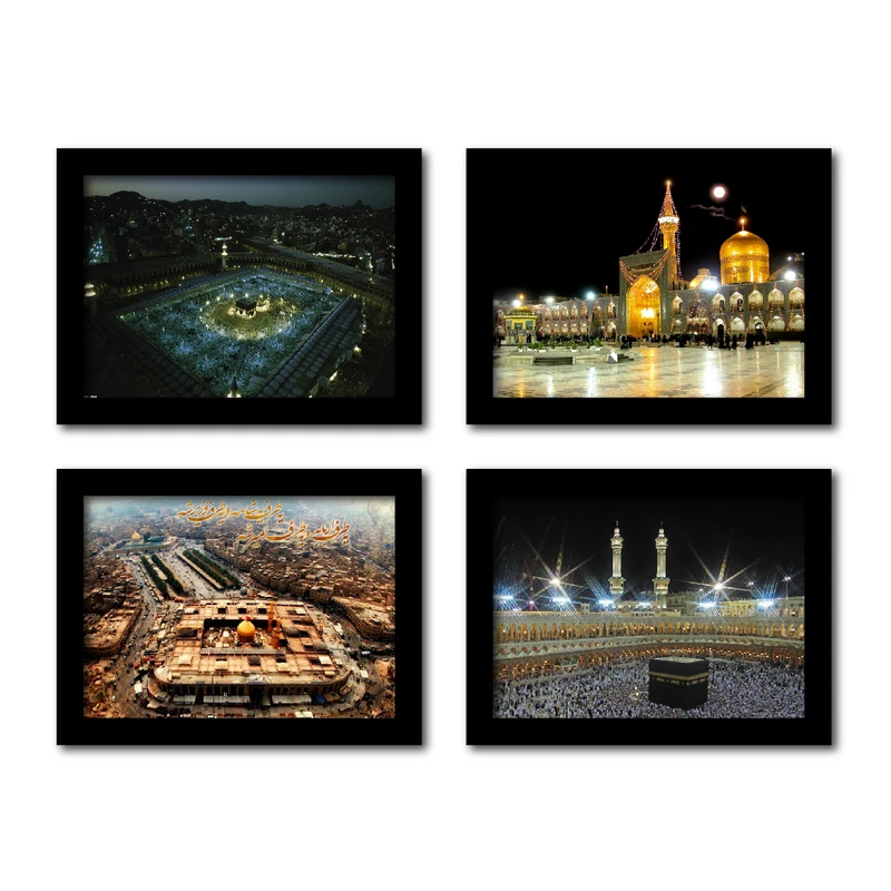 تابلو مدل مذهبی طرح عتبات عالیات کد km-2451 مجموعه 4 عددی