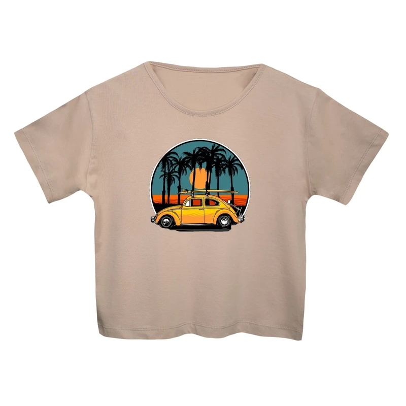 کراپ‌تی شرت آستین کوتاه زنانه مدل 1