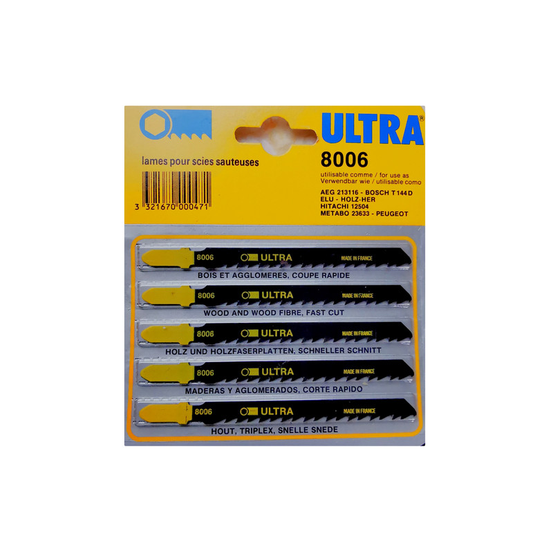 تیغ اره عمود بر چوب الترا مدل 8006 بسته 5 عددی تیغ اره عمود بر چوب الترا مدل 8006 بسته 5 عددی