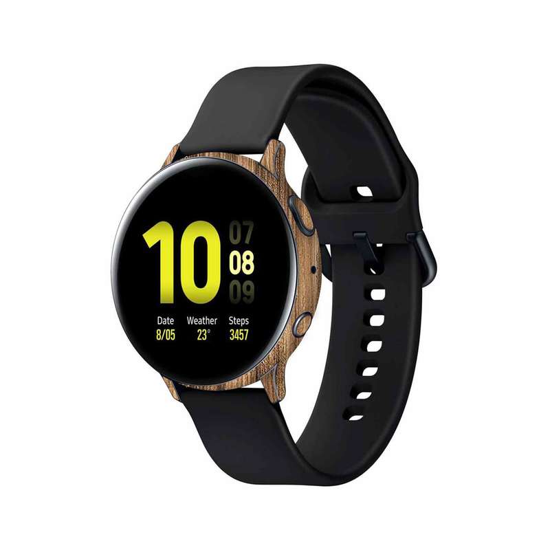 برچسب ماهوت طرح Light-Walnut-Wood مناسب برای ساعت هوشمند سامسونگ Galaxy Watch Active 2 44mm