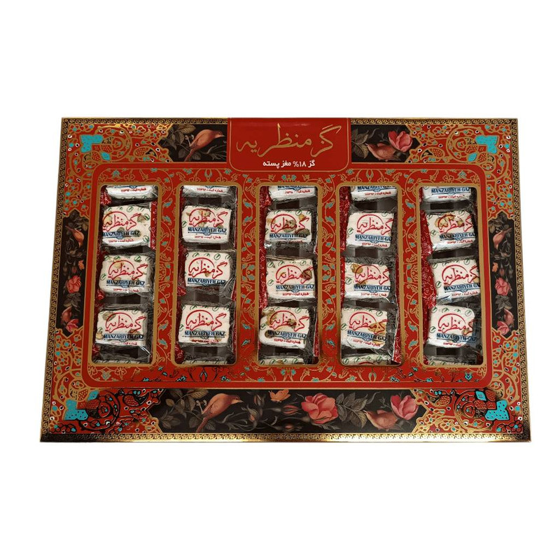 گز لقمه ای 18 درصد مغز پسته گز منظریه - 250 گرم