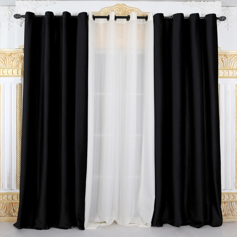 پرده طرح مخمل و حریر کد MH 01 سایز 140×280 سانتی متر