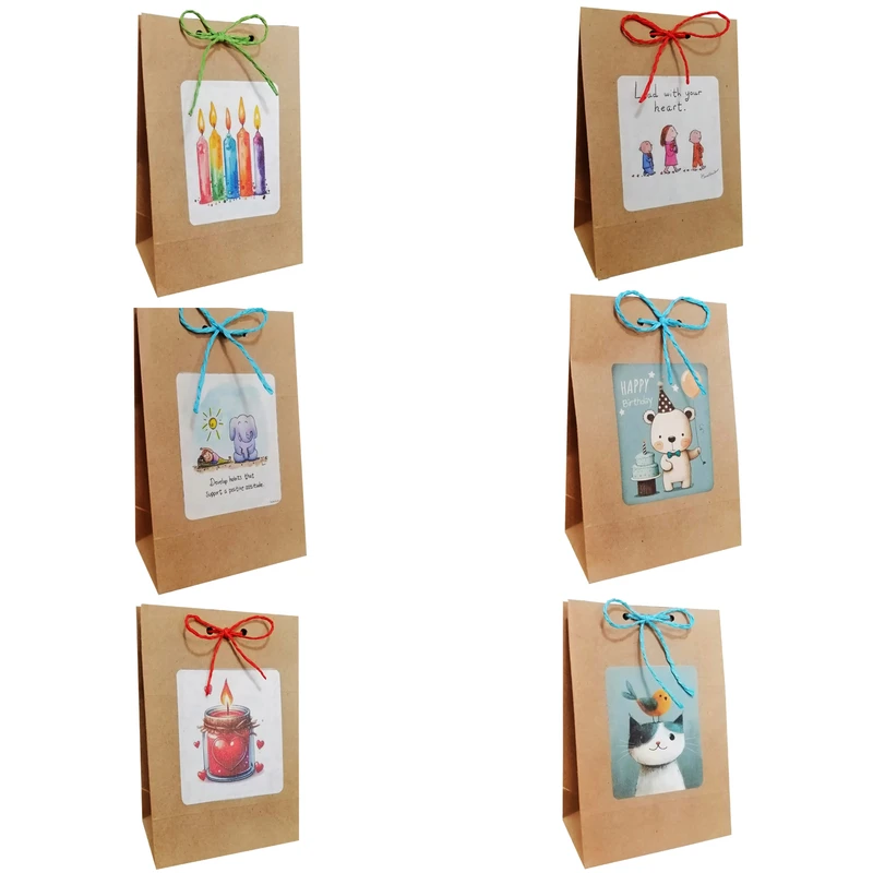 پاکت هدیه مدل جملات انگیزشی مجموعه 6 عددی