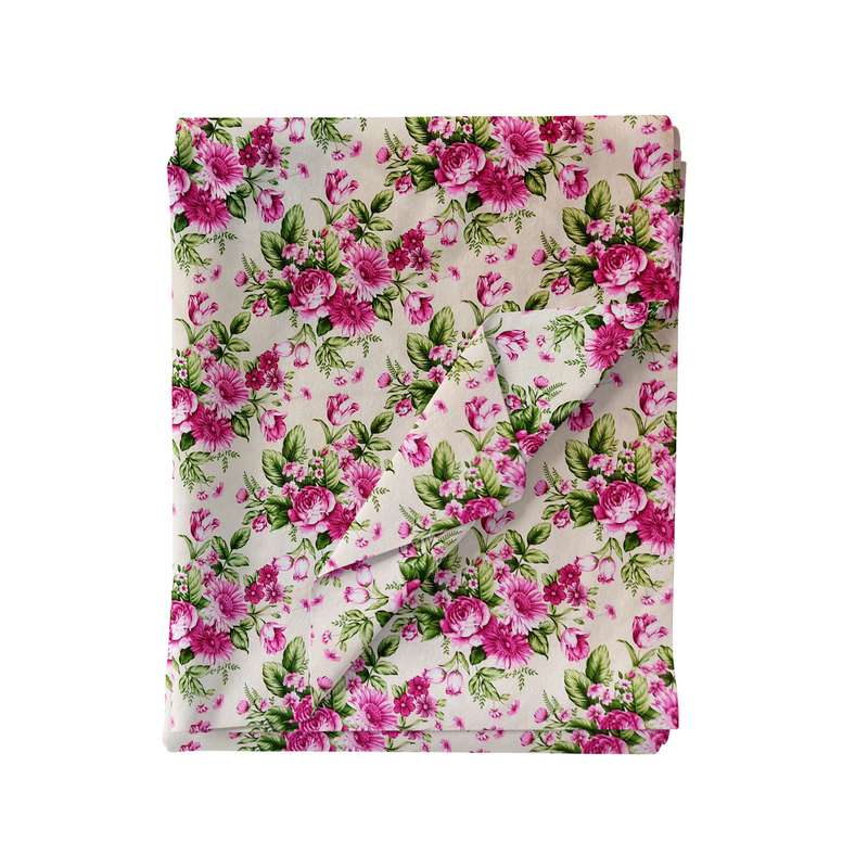 ملحفه مدل رو انداز طرح ژیرورا یک نفره سایز 145x200سانتی متر