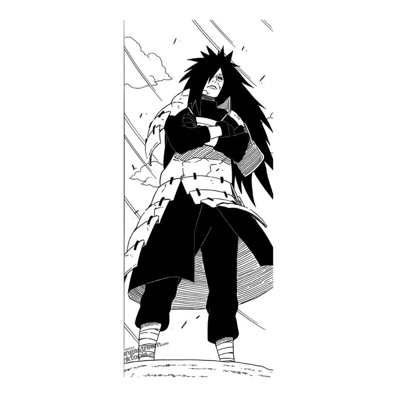 استیکر لپ تاپ و موبایل مدل انیمه طرح ناروتو مادارا اوچیها کد 6075