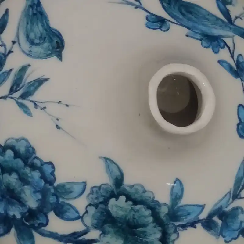 گلدان سرامیکی هیوا طرح ارغوان کد 11089808 مجموعه 3 عددی