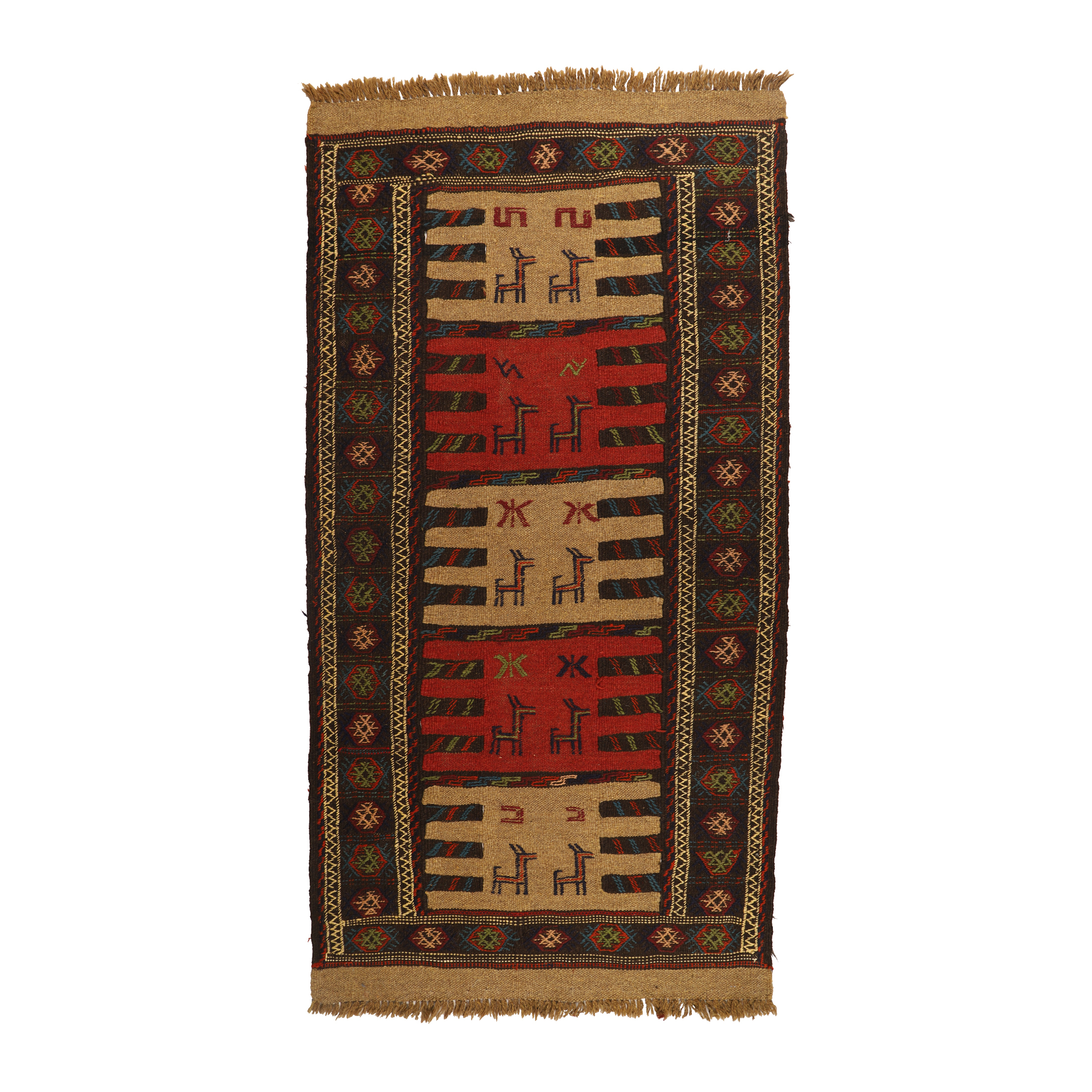 گلیم دستبافت دومتری کد 140463