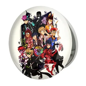 آینه جیبی خندالو طرح دختر کفشدوزکی مدل تاشو کد 24994 