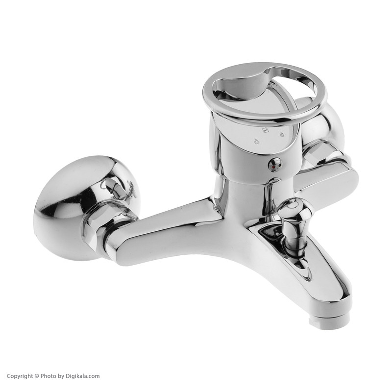 ست شیرآلات فراست پویا مدل حلقه ای به همراه علم دوش حمام و شلنگ توالت