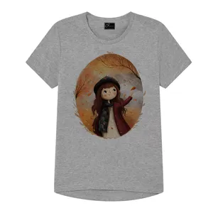 تی شرت دخترانه مدل پاییز کد J12 رنگ طوسی