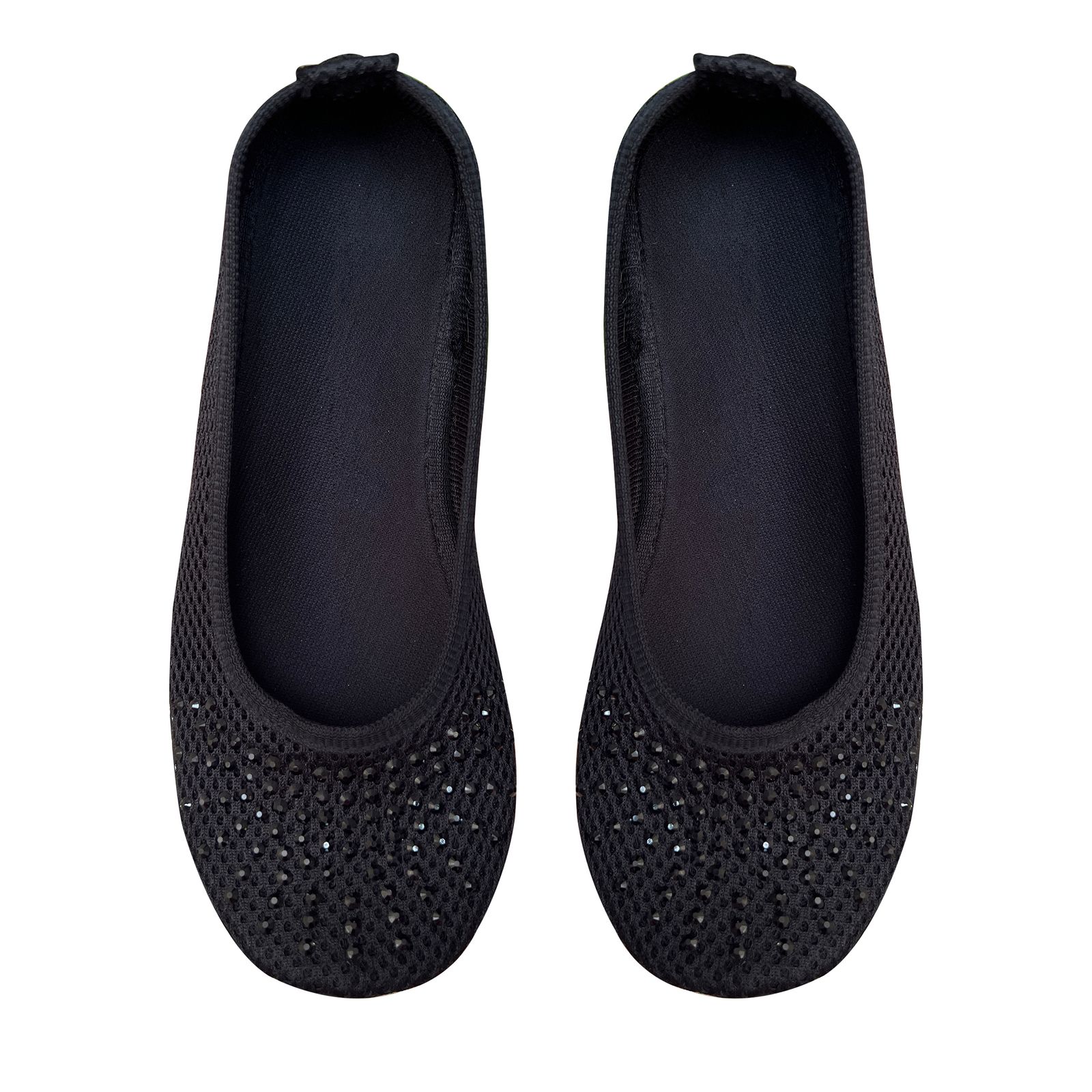 پاپوش زنانه تن پوش هنگامه مدل کف چرم نگینی روفرشی -  - 1