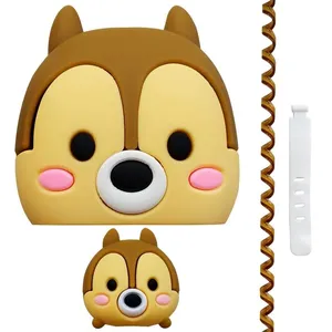 محافظ کابل وال کیس قاب شیک طرح bwr به همراه محافظ شارژر دیواری مجموعه 4 عددی