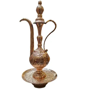 ست آفتابه و لگن مسی مدل دو پرنده کد 127