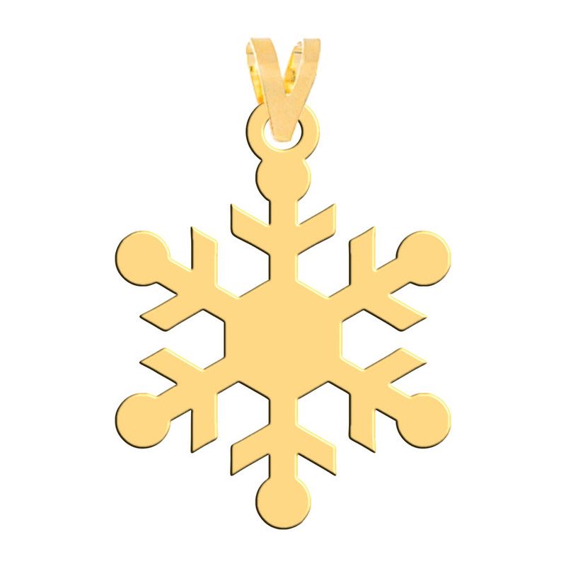 آویز گردنبند طلا 18 عیار زنانه مدل دونه برف کد S2119 -  - 1