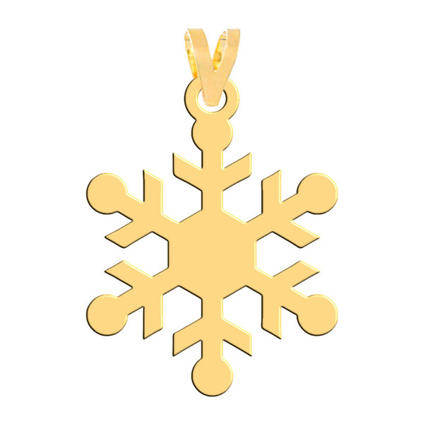 آویز گردنبند طلا 18 عیار زنانه مدل دونه برف کد S2119