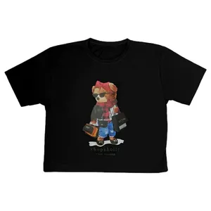 کراپ‌تاپ آستین کوتاه زنانه مدل تدی کد 4