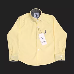 پیراهن پسرانه مدل D1041 رنگ لیمویی