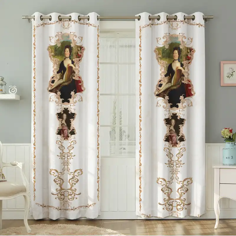 پرده نیروانا طرح سنتی مدل مخمل کد 8455سایز 140×280 سانتی متر