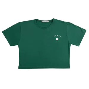 تی شرت آستین کوتاه زنانه مدل honey 10-24 رنگ سبز