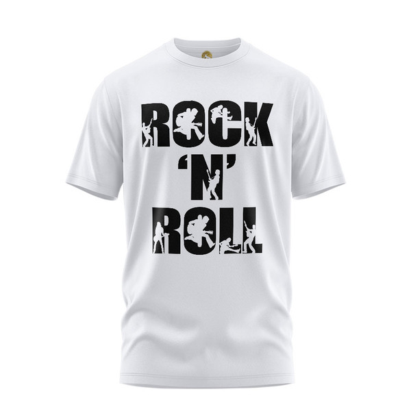 تی شرت آستین کوتاه زنانه هومرو مدل TW307 طرح Rock and roll 