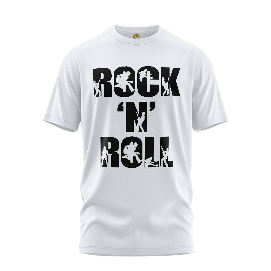 تی شرت آستین کوتاه زنانه هومرو مدل TW307 طرح Rock and roll  -  - 1