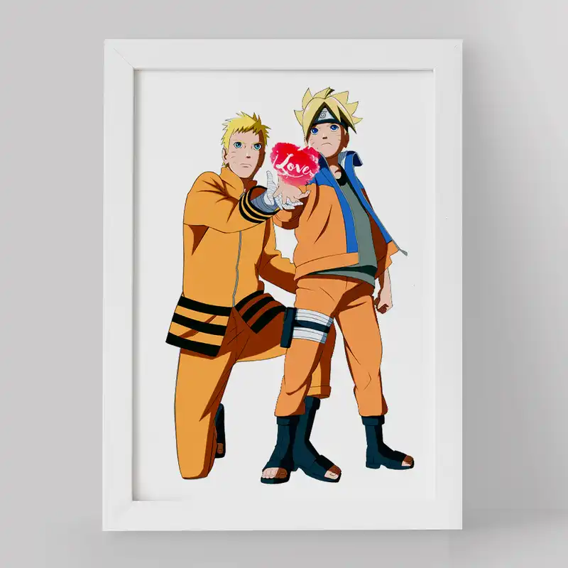 تابلو خندالو مدل بوروتو و ناروتو اوزوماکی انیمه بوروتو کد 15742