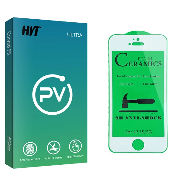 محافظ صفحه نمایش سرامیکی اچ وی تی مدل PV glass مناسب برای گوشی موبایل اپل iPhone 5s