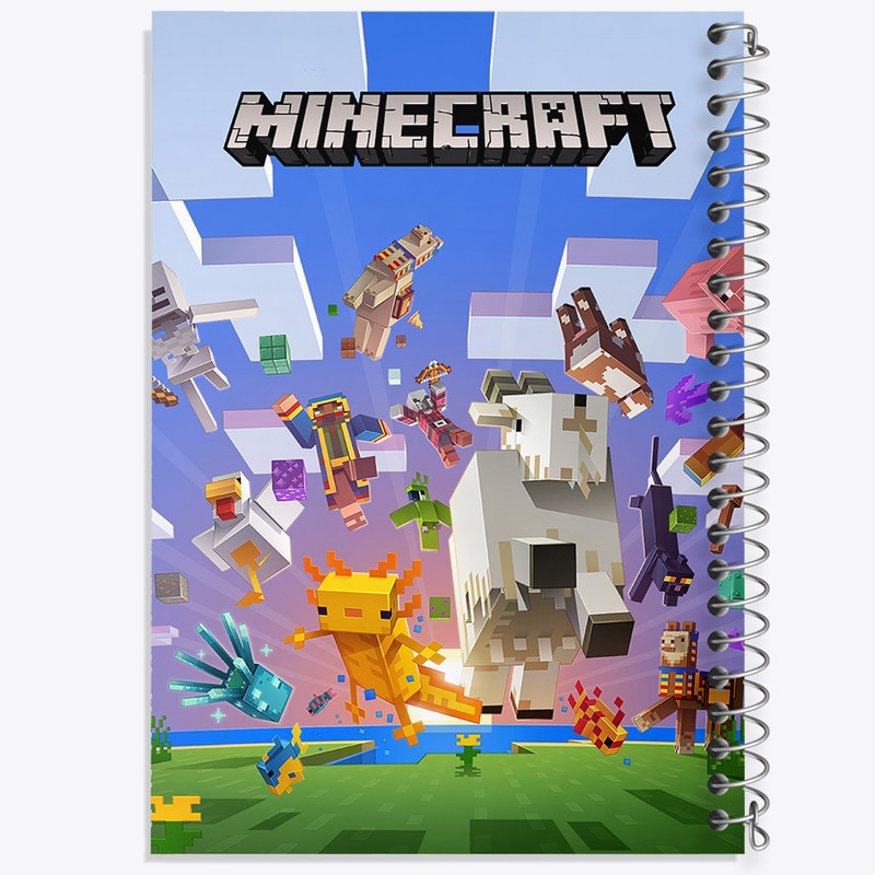 دفتر مشق 50 برگ خندالو طرح ماینکرافت (Minecraft) کد F2429
