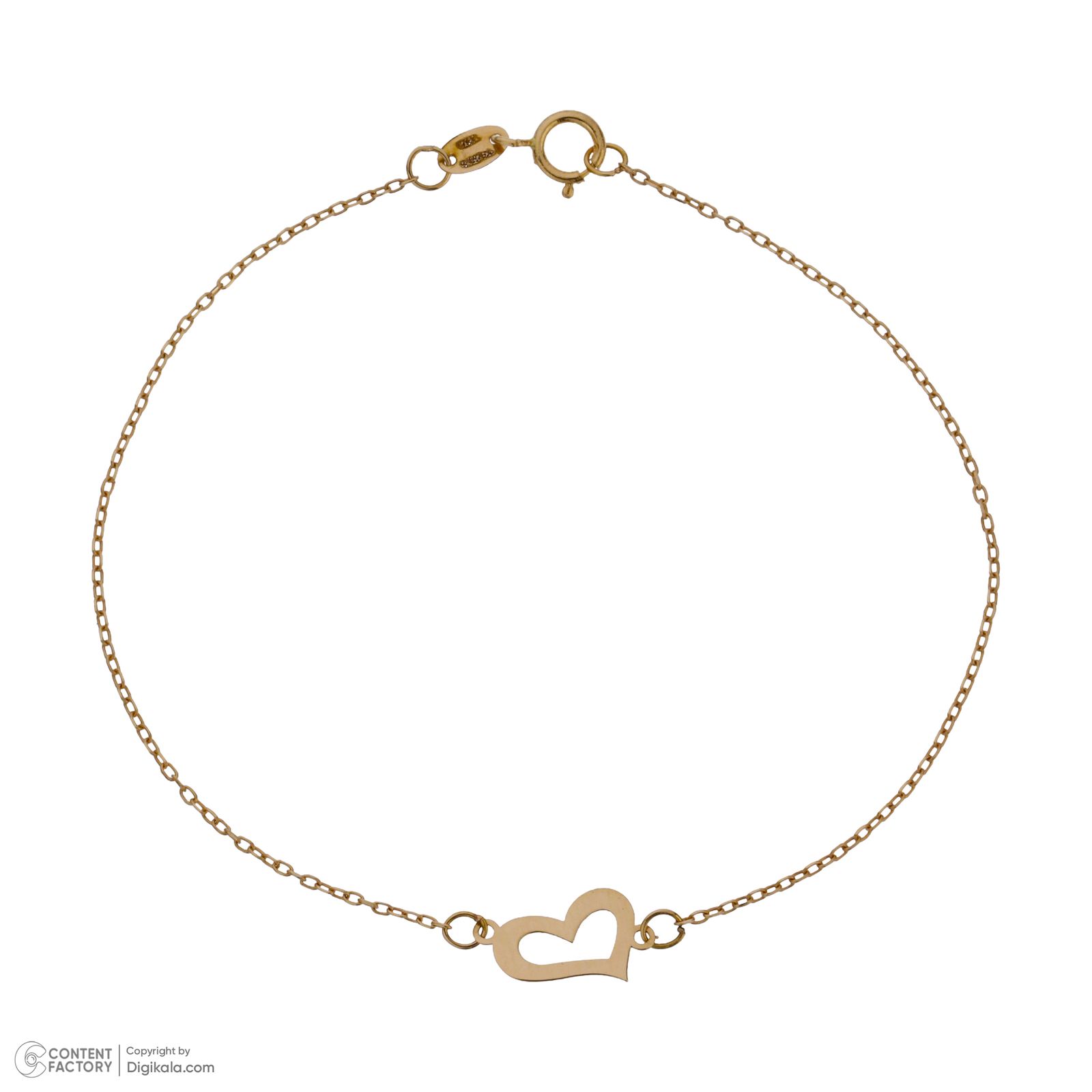 دستبند طلا 18 عیار زنانه مایا ماهک مدل MB1634 طرح قلب -  - 2