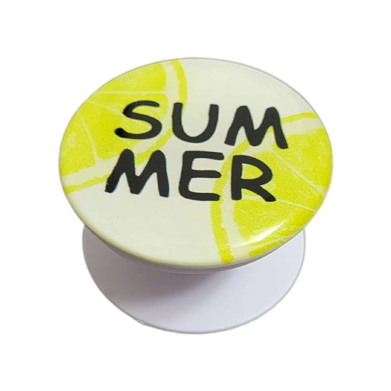  پایه نگهدارنده گوشی موبایل پاپ سوکت طرح summer مدل پاستیلی براق