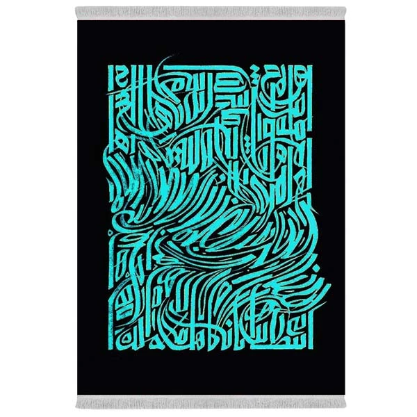 فرش پارچه‌ای دفه مدل فرشینه شانل مخمل طرح فانتزی کد 7277