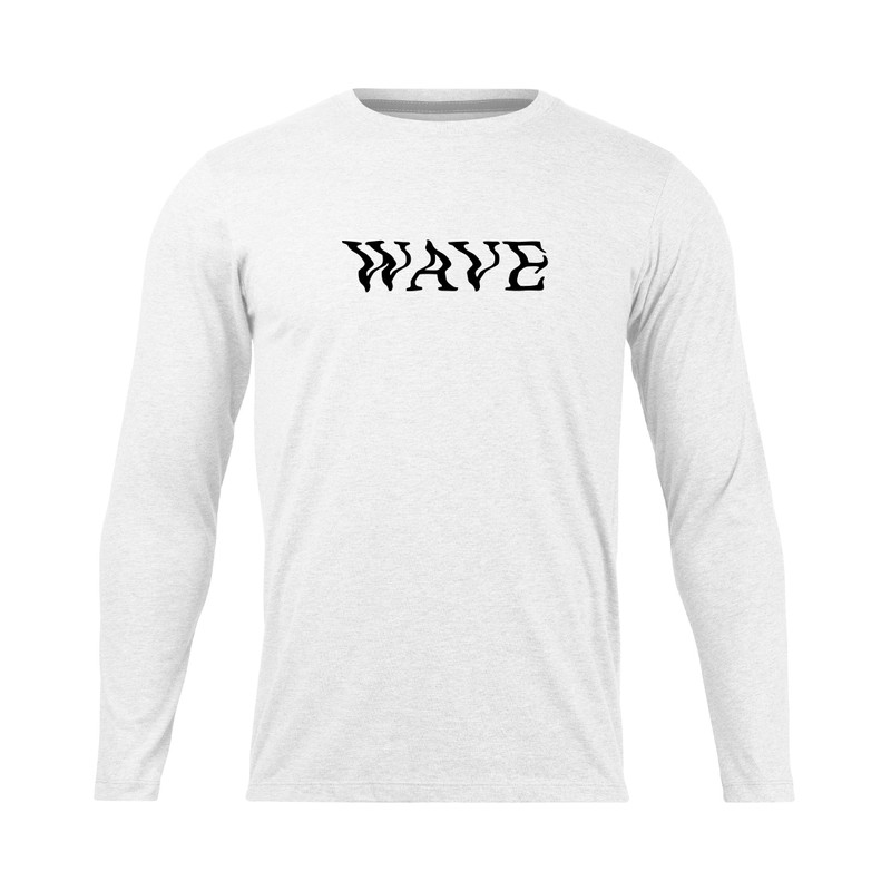 تی شرت آستین بلند مردانه مدل wave_NC1_0434 رنگ سفید