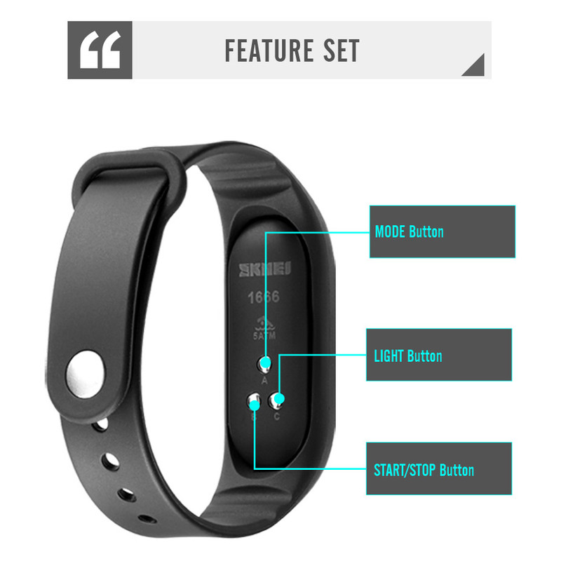 ساعت مچی دیجیتال اسکمی مدل 1666BKBK