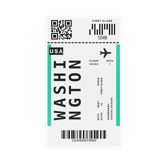 استیکر لپ تاپ ماسا دیزاین طرح washington مدل STK1647