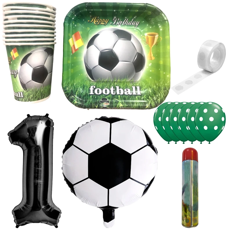 مجموعه 30 عددی تم تولد مستر تم طرح توپ فوتبال پلاس کد 1