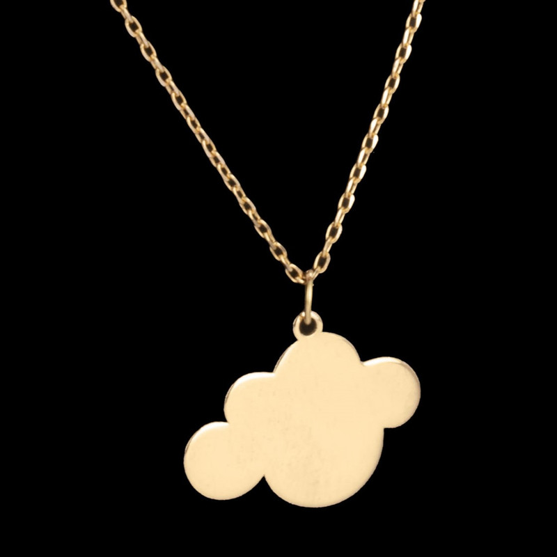 گردنبند طلا 18 عیار زنانه قیراط طرح ابر کد GH3952