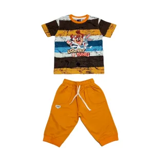 ست تی شرت و شلوارک پسرانه مدل کره زمین