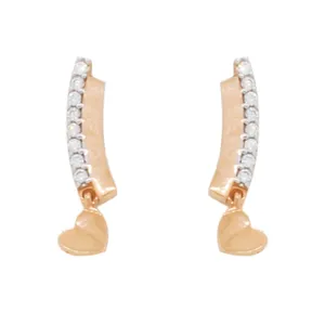 گوشواره طلا 18 عیار زنانه مدل قلب کد C0028